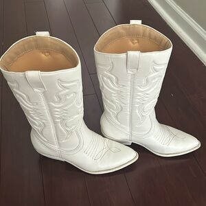 White cowboy boots!